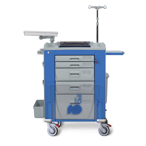 Carrello ospedaliero - TORNADO LIFE  - Conf Industries - di emergenza / portabombole di ossigeno / per defibrillatore