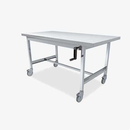 Tavolo da lavoro - 191AXCR-ELEVMN - Conf Industries - rettangolare / ad altezza regolabile / su rotelle