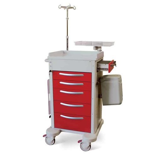 Carrello di emergenza - Genius Plus - Conf Industries - per farmaci / con cassetti / con cestello per rifiuti