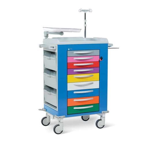 Carrello di emergenza - 7016 - Conf Industries - in metallo / con piano di appoggio / con portabombola di ossigeno