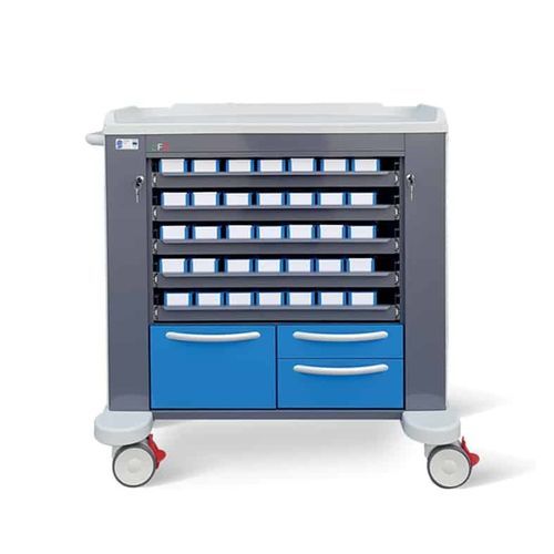 Carrello per farmaci - Zephiro/C PLUS - Conf Industries - di distribuzione di farmaci / in metallo / con cassetti