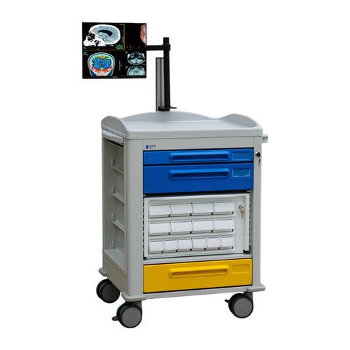 Carrello per farmaci - TORNADO LARGE ISO - Conf Industries - di distribuzione di farmaci / in plastica / con cassetti