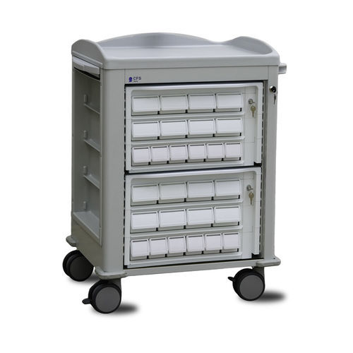 Carrello ospedaliero - Tornado Large ISO - Conf Industries - per farmaci / di distribuzione di farmaci / con cassettini