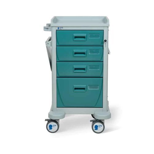 Carrello medico - ALFA 01T - Conf Industries - per trattamenti / 4 cassetti / 1 ripiano