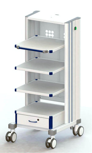 Carrello medico - SPM-001.3 - Contact Co. - endoscopico / per apparecchio / per endoscopi flessibili