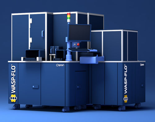 Sistema di automazione di laboratorio microbiologica - WASP-FLO™ - Copan Italia - per smistamento di provette