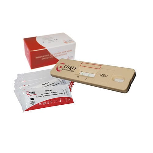 Kit di test per malattie respiratorie - K-1206 - Coris BioConcept - per antigeni / del virus sinciziale respiratorio / nasofaringeo