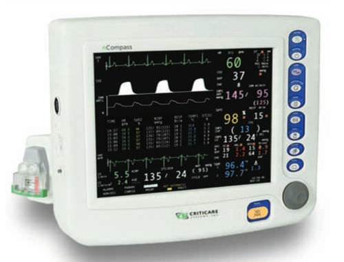 Monitor multiparametrico compatto - nCompass™ 8100H - Criticare Systems - ECG / RESP / TEMP
