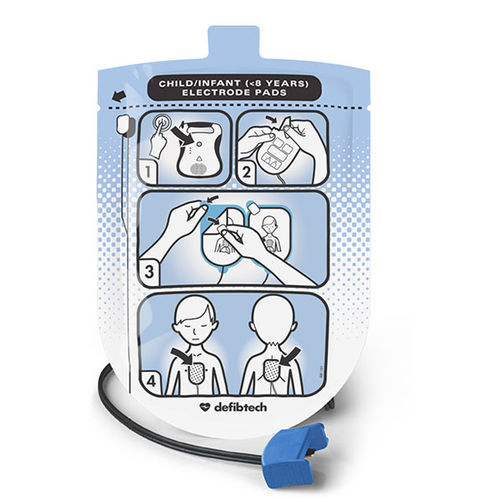 Elettrodo per defibrillazione pediatrico - DDP-200P - Defibtech - pad