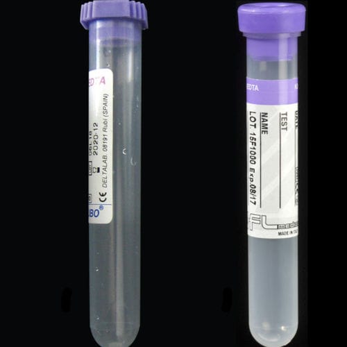 Provetta per prelievi EDTA K3 - 61160 series - Deltalab - da laboratorio / cilindrico / di sangue