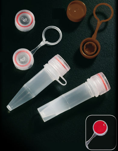 Tappo per microprovette - 409007.N - Deltalab - ad avvitamento / in polipropilene