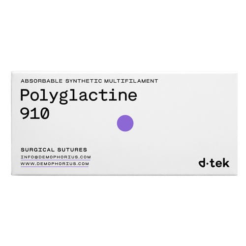 Filo di sutura assorbibile - PGA - Demophorius Healthcare - per chirurgia generale / 3 / 8/0