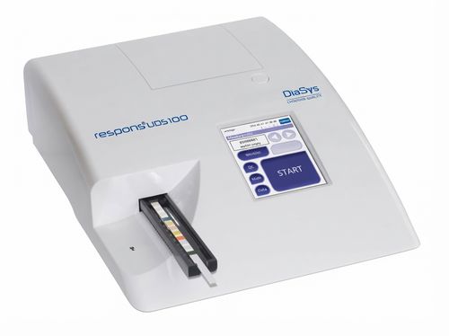 Analizzatore di urina semiautomatico - respons®UDS100 - DiaSys Diagnostic Systems GmbH - da banco / colorimetrico / con lettore di codici a barre