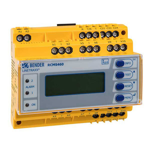 Monitor di proving di sicurezza elettrica - LINETRAXX® RCMS460-D - Bender - per sistemi informatici medicali