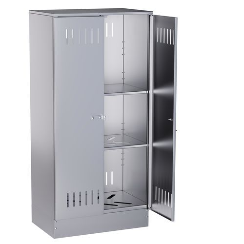 Armadio con sportello - Discher Technik  - a muro / fisso / in acciaio inossidabile