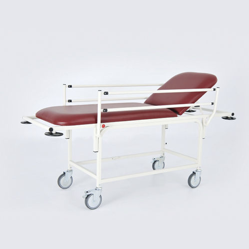 Barella con carrello di emergenza - 90107101 - DOLSAN MEDICAL - passamalati / manuale / ad altezza regolabile