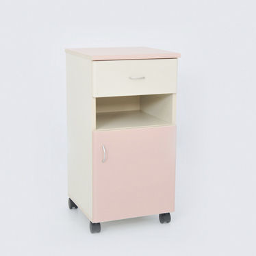 Comodino con rotelle - 90105302 - DOLSAN MEDICAL - con cassetti