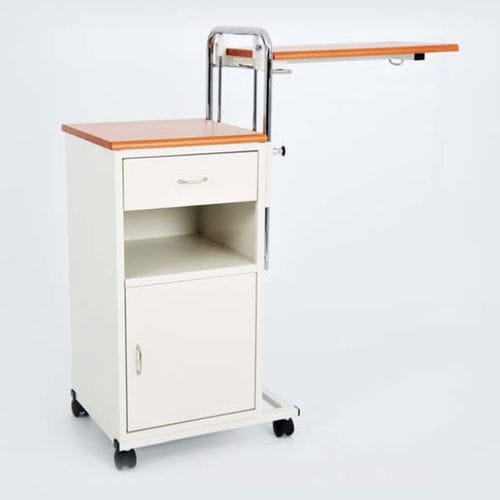 Comodino con rotelle - 90105201 - DOLSAN MEDICAL - con tavolino servitore integrato / con cassetti