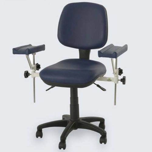 Poltrona per prelievo di sangue manuale - 90111101 - DOLSAN MEDICAL - con rotelle / ad altezza regolabile