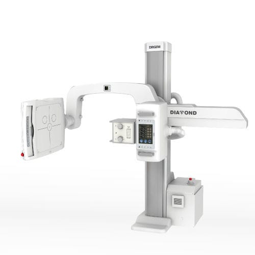 Sistema di radiografia digitale - DIAMOND  - DRGEM  - per radiografia multidisciplinare / senza tavolo / con braccio portatubo rotante