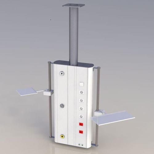 Colonnina di distribuzione a soffitto - Traian™  - DZ Medicale   - per terapia intensiva / semplice / con ripiani
