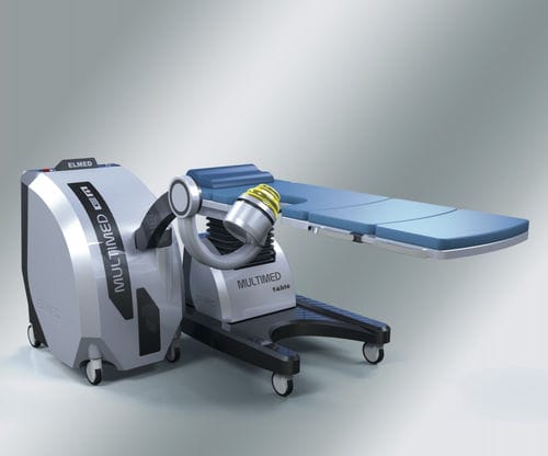 Litotritore extracorporeo - Multimed EM™ - ELMED Medical Systems - su carrello / con lettino per litotripsia