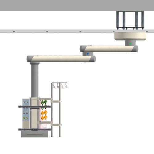 Braccio di distribuzione a soffitto - Performance AN4 - EMALED - per anestesia / semplice / con ripiani