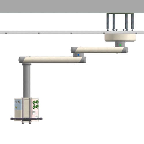 Braccio di distribuzione a soffitto - Basic CH1 - EMALED - per terapia intensiva / semplice / articolato