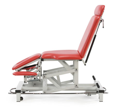 Lettino da massaggio elettrico - COU013 - EMS Physio - su rotelle / con braccioli / a 4 sezioni