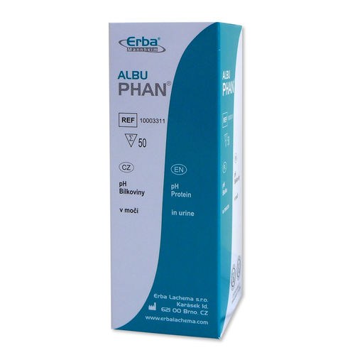 Striscia analitica per analisi di urina - 100 series - ERBA Diagnostics Mannheim - di pH / di glucosio / di bilirubina