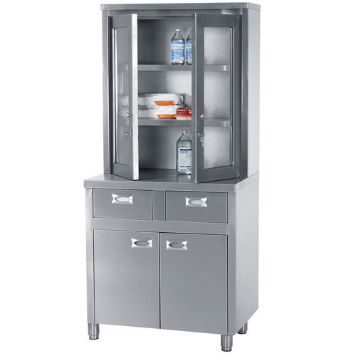 Armadio con sportello - ER series - ERYIGIT Medical Devices  - con cassetti / in acciaio inossidabile / grigio