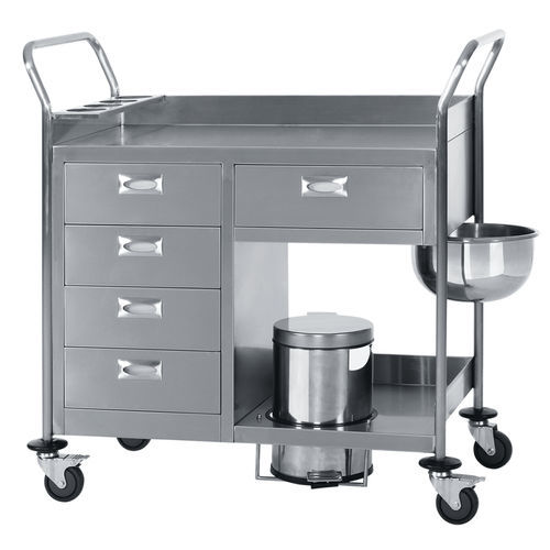 Carrello medico - ER-105 series - ERYIGIT Medical Devices  - per uso generale / per medicazione / in acciaio inossidabile