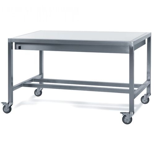 Tavolo da lavoro - ER-120 series - ERYIGIT Medical Devices  - rettangolare / su rotelle / in acciaio inossidabile