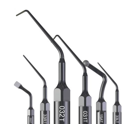Inserto ad ultrasuoni piezoelettrico - ES033RT - ESACROM   - per implantologia / diamantato / kit d'inserti