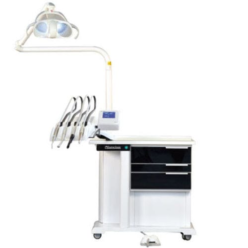Riunito podologico - TS-X - Euroclinic MediCare Solutions - con illuminazione / con ripiani / compatto