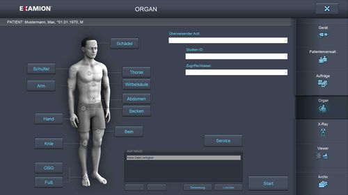 Software medico - X-AQS Hum - Examion - per radiografia / universale / di gestione