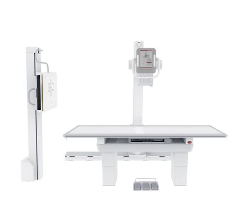 Sistema di radiografia digitale - X-DRS Floor Standard E Hum - Examion - per radiografia multidisciplinare / con bucky da terra