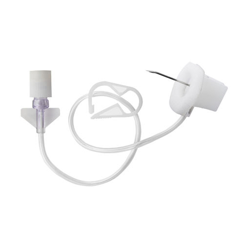 Ago per iniezione endovenosa - ONCO-GRIP® - F.B. Medical - di Huber / con alette / 1 pollice