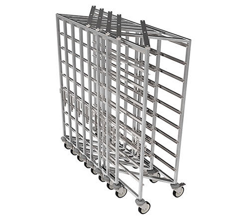 Carrello per cestelli di sterilizzazione - Famos - di trasporto / in acciaio inossidabile / mobile