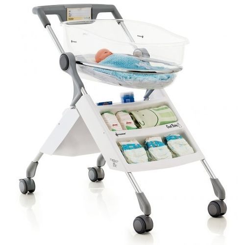 Culla pediatrica con rotelle - 007V OVAL BABY® - Fanem - Trendelenburg / anti-Trendelenburg / trasparente