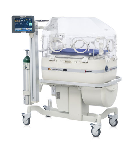 Incubatrice neonatale con rotelle - 2386 - Fanem - con monitor