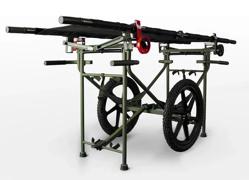 Barella con carrello da trasporto - EL3000 - FareTec - di emergenza / manuale / pieghevole