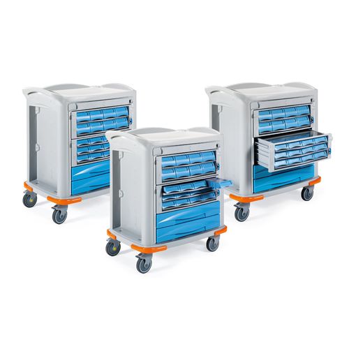 Carrello medico - Favero Health Projects - per farmaci / di distribuzione di farmaci / con piano di appoggio