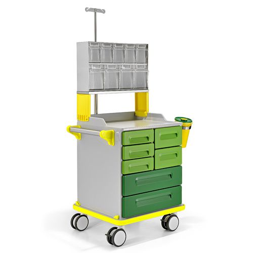 Carrello medico - Favero Health Projects - per farmaci / di distribuzione di farmaci / con cestello per rifiuti
