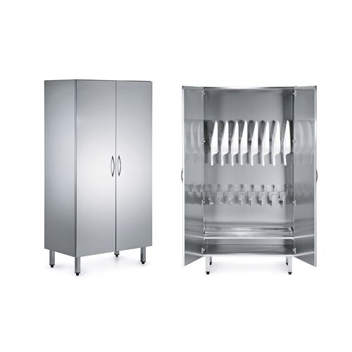 Armadio portapadelle - 9AW0100 - Favero Health Projects - per ospedale / con sportello / in acciaio inossidabile