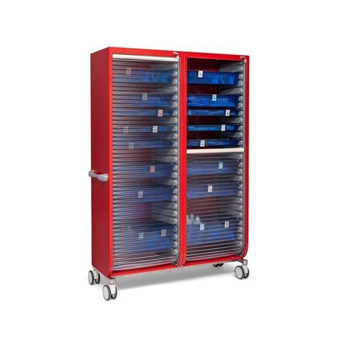 Armadio contenitore - Favero Health Projects - di trasferimento / con rotelle / con serrandina