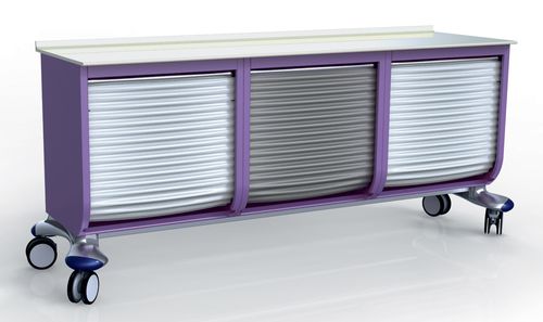 Carrello per uso generale - ZEROFIRE - Favero Health Projects - multifunzione / con serrandina / modulare