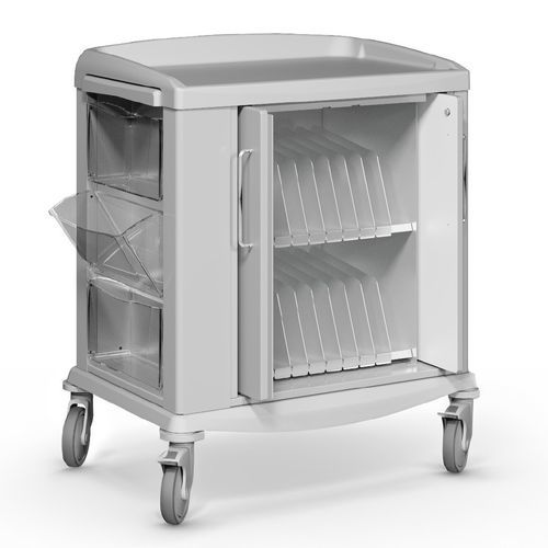 Carrello per cartelle mediche - SWITCH 65 - Favero Health Projects - in acciaio inossidabile / con contenitori / mobile