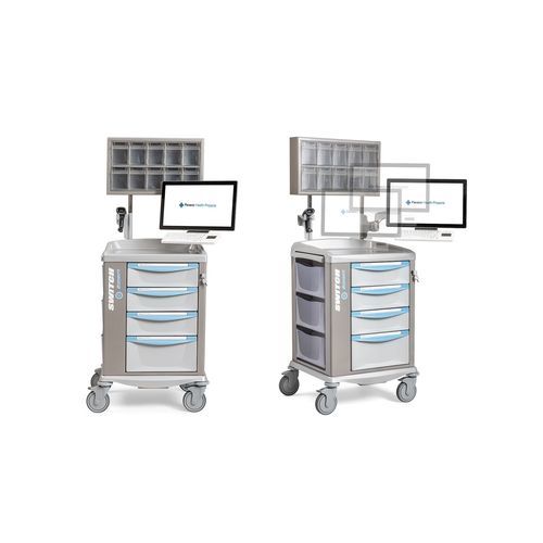 Carrello informatico medico - SWITCH SMART - Favero Health Projects - con cassetti