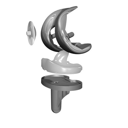 Protesi di ginocchio tricompartimentale - FHK® - FH Orthopedics - a piatto fisso / cementata o non cementata